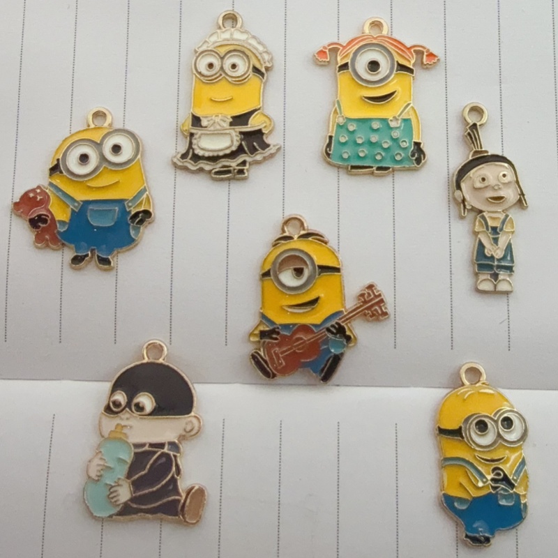 Party Games Crazy - 10pcs alloy drip oil cartoon pendant,