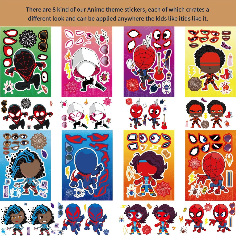 8/24pcs Spider Man  Puzzle Sti - огляд і ціна Party Games Quiz