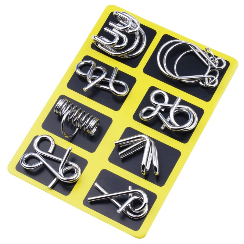 8 Pieces Metal Puzzle Set Clas - огляд і ціна Party Games Kids Indoor
