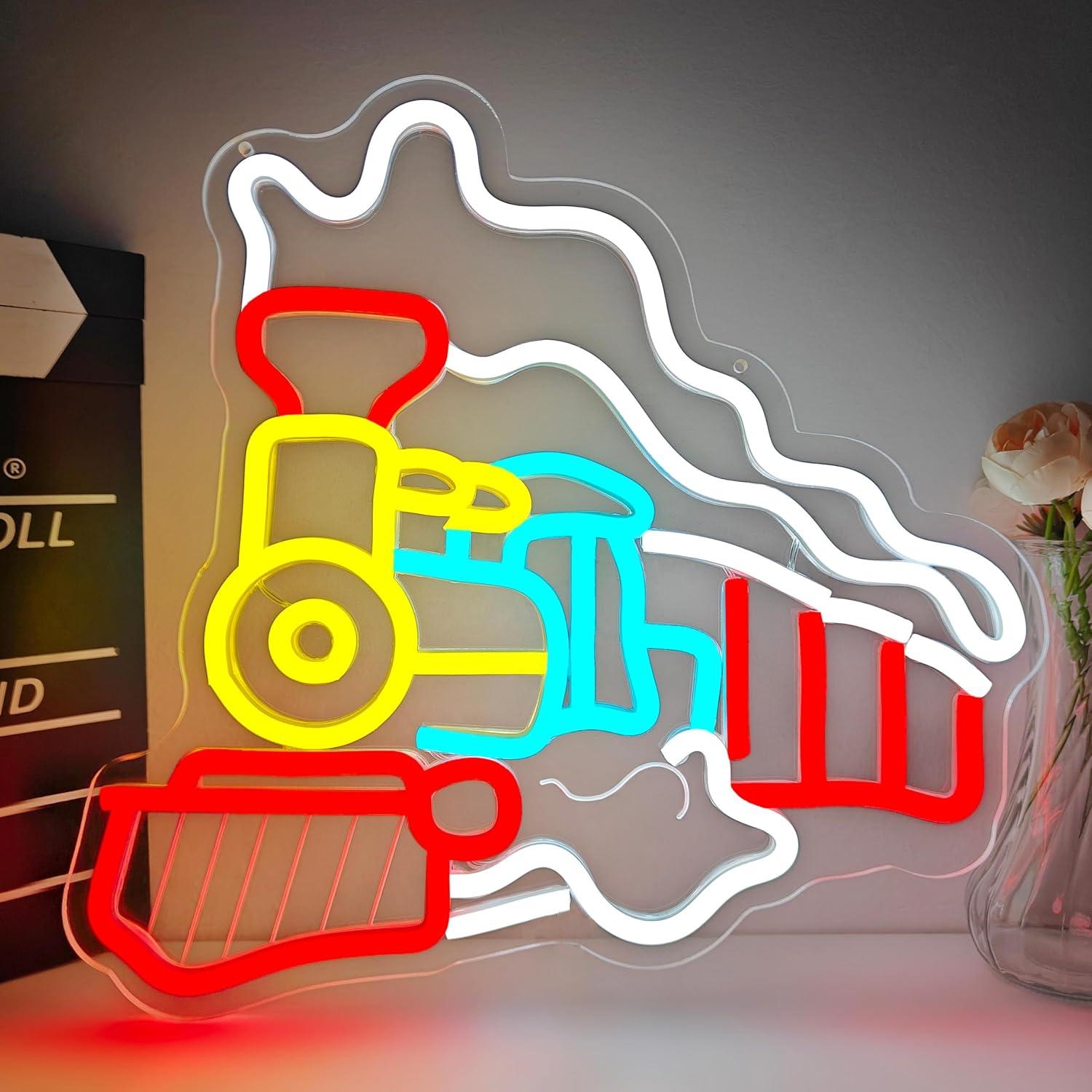 Steam Train Neon Sign USB Dimm - огляд і ціна Party Games In Steam