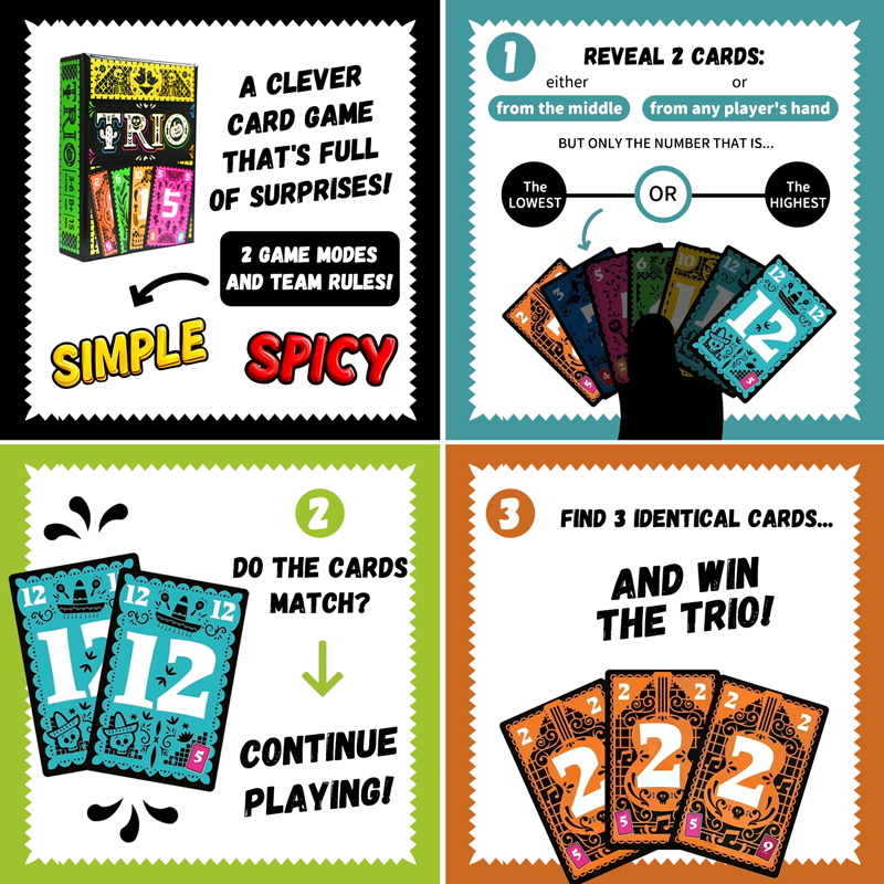 TRIO Strategic Card Board Game - огляд і ціна Party Games Multiplayer